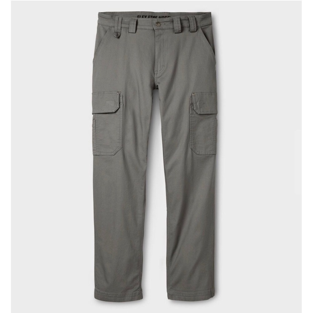 DULUTH TRADING CO Flex Fire Hose Pants Mens Cargo Work Pants Grey Utility 36X32 - Picture 2 of 16